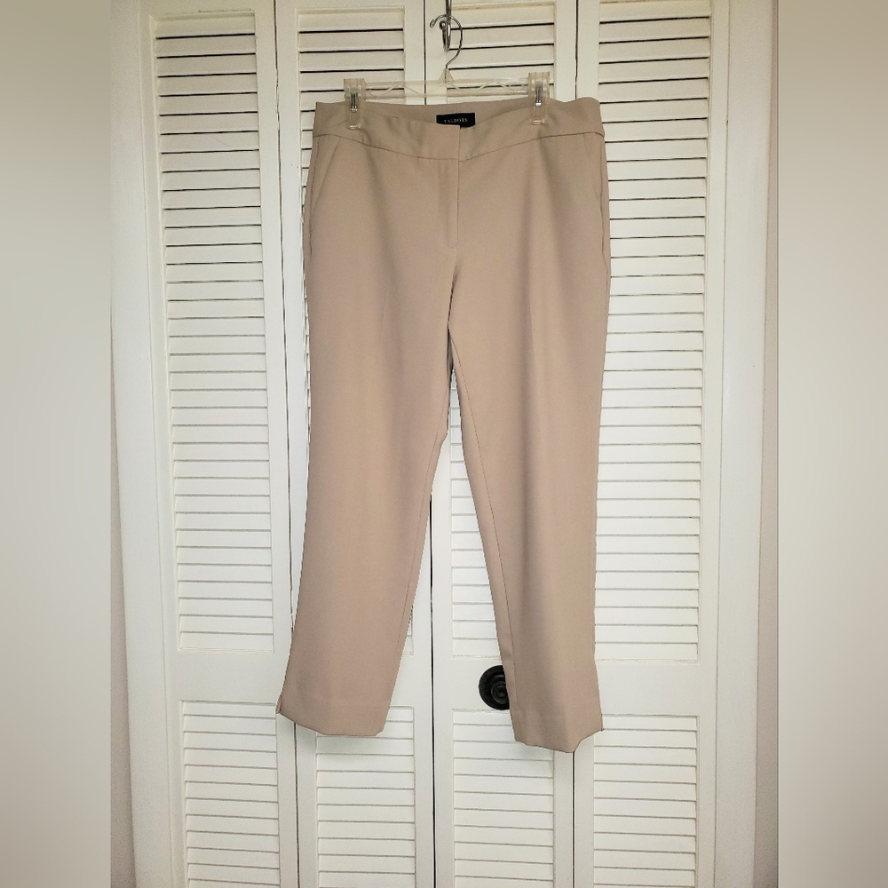 Talbots Signature Classic Beige Trousers Size 12